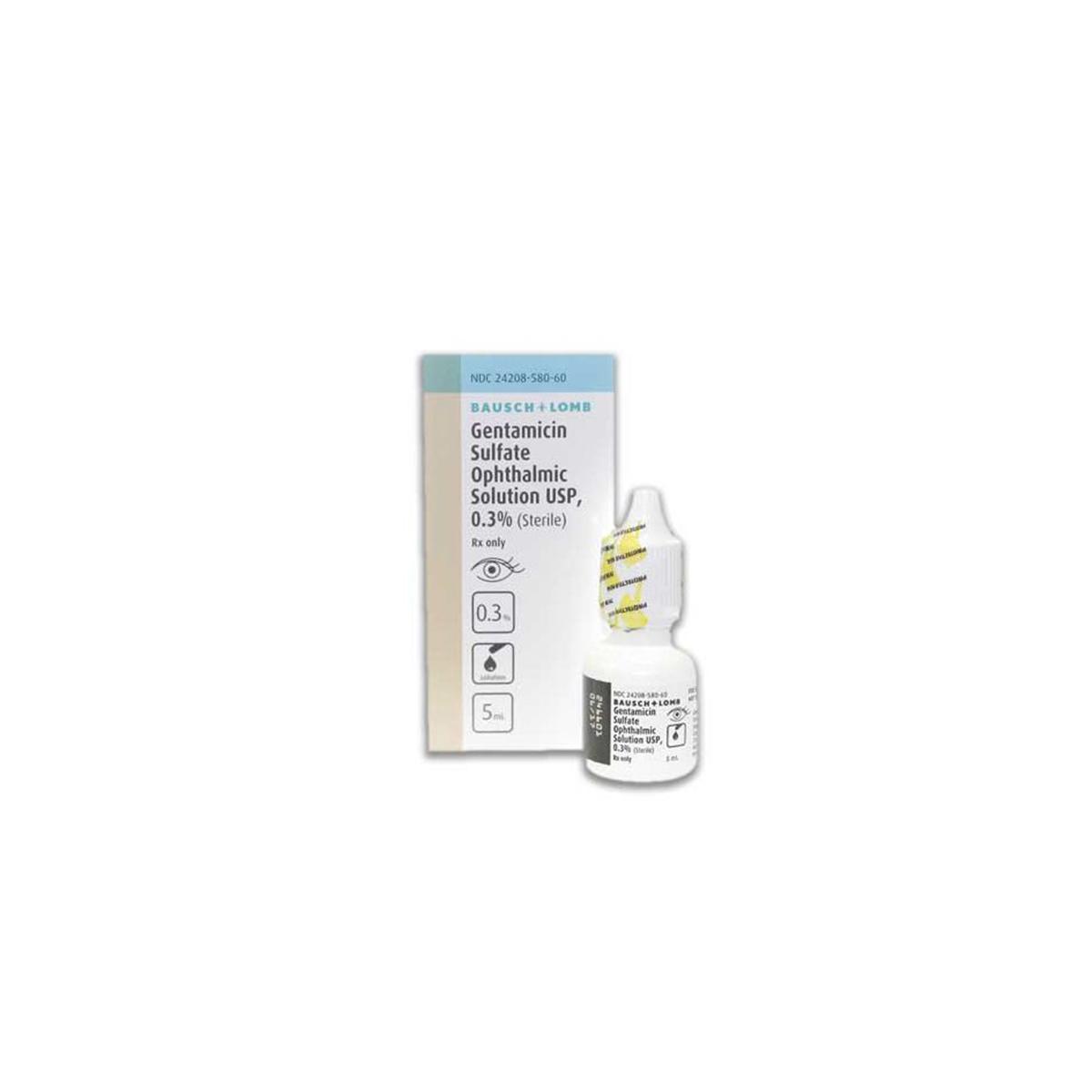 Gentamicin Sulfate Ophthalmic Solution 0.3 5mL (Bausch & Lomb)